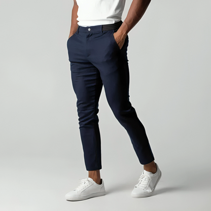 Heren Chino Broek Voor Lente En Herfst Met Stretch, Tapered Fit En Ademend Ontwerp
