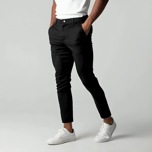 Heren Chino Broek Voor Lente En Herfst Met Stretch, Tapered Fit En Ademend Ontwerp