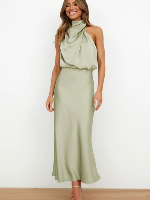 Dames Maxi Cocktailjurk met Off-Shoulder en Nauwsluitende Pasvorm