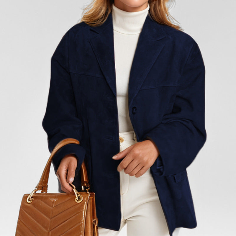 Dames Getailleerde Voorjaarsblazer Met Knoopsluiting En Gestroomlijnd Silhouet