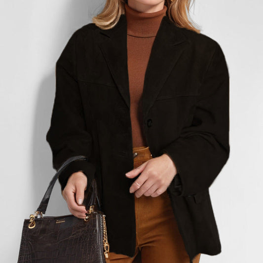 Dames Getailleerde Voorjaarsblazer Met Knoopsluiting En Gestroomlijnd Silhouet