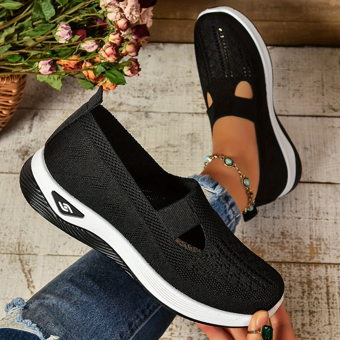 Dames Wandelschoenen Met Instapmodel, Antislipzool En Ademend Bovenwerk