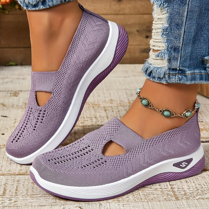 Dames Wandelschoenen Met Instapmodel, Antislipzool En Ademend Bovenwerk