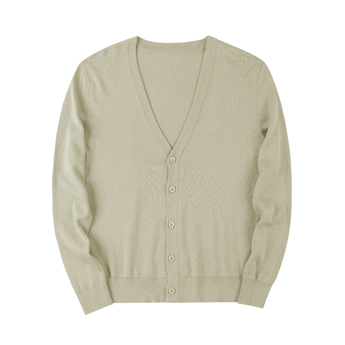Heren Cardigan V-Hals Effen Kleur Lange Mouwen