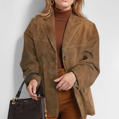 Dames Getailleerde Voorjaarsblazer Met Knoopsluiting En Gestroomlijnd Silhouet