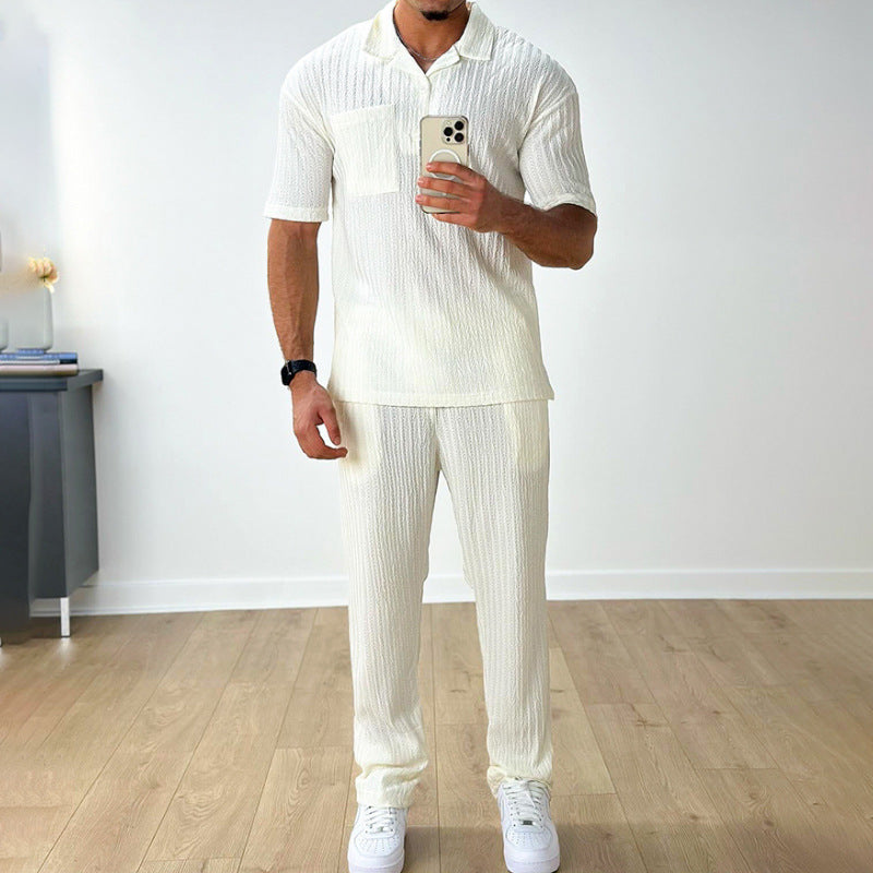 Heren Zomerset Tweedelige Set Polo Met Korte Mouwen En Broek